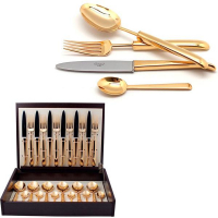 Cutipol Набор столовых приборов CARRE GOLD 24 пр.  (9131)